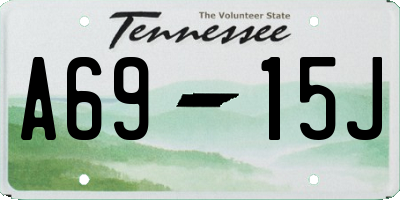 TN license plate A6915J