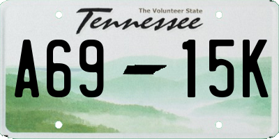 TN license plate A6915K