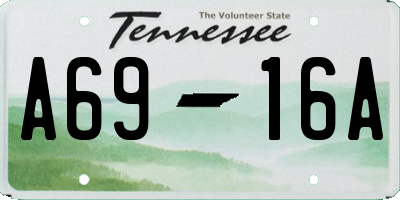 TN license plate A6916A