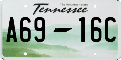TN license plate A6916C