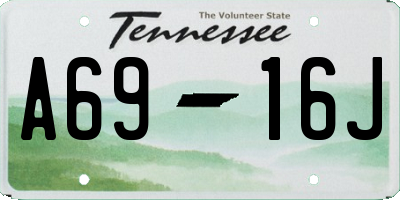 TN license plate A6916J