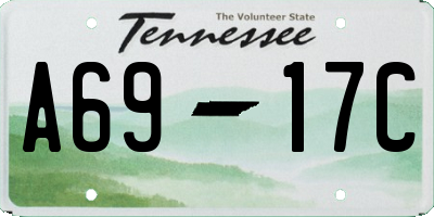 TN license plate A6917C