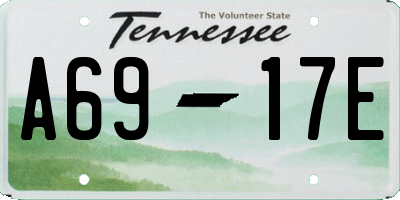 TN license plate A6917E