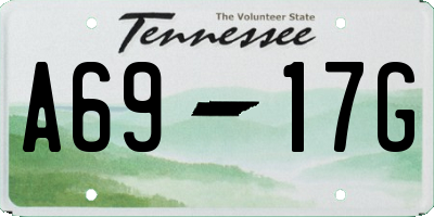 TN license plate A6917G