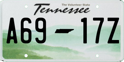 TN license plate A6917Z
