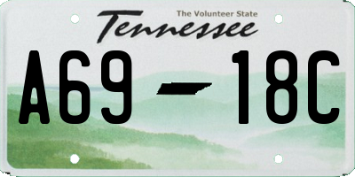 TN license plate A6918C
