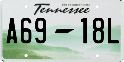 TN license plate A6918L