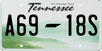 TN license plate A6918S