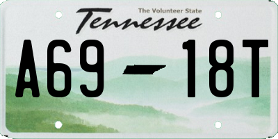 TN license plate A6918T