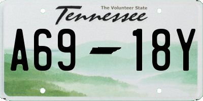 TN license plate A6918Y