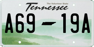 TN license plate A6919A