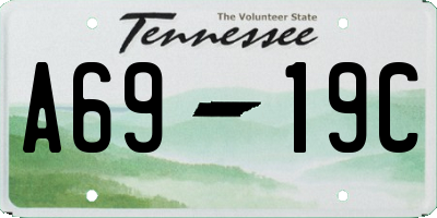 TN license plate A6919C