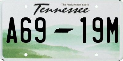 TN license plate A6919M