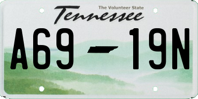 TN license plate A6919N