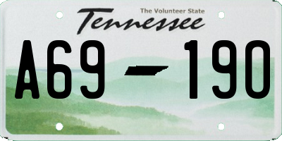 TN license plate A6919O