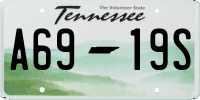 TN license plate A6919S