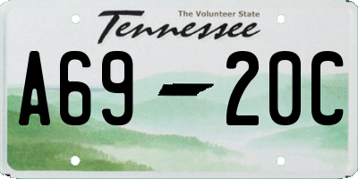 TN license plate A6920C