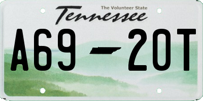 TN license plate A6920T