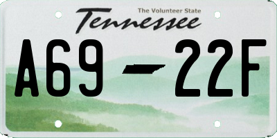 TN license plate A6922F