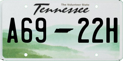TN license plate A6922H