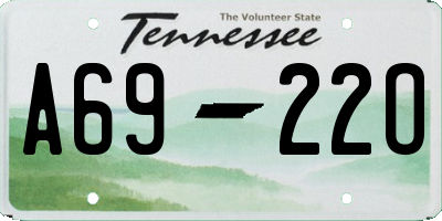 TN license plate A6922O
