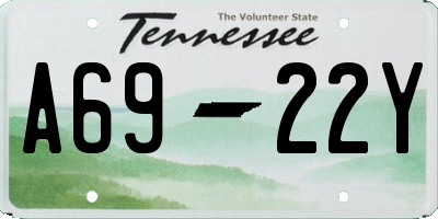 TN license plate A6922Y