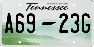 TN license plate A6923G