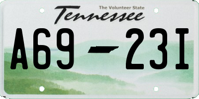 TN license plate A6923I