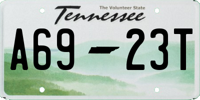 TN license plate A6923T