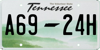 TN license plate A6924H