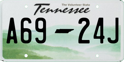 TN license plate A6924J