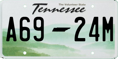 TN license plate A6924M
