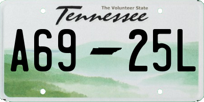 TN license plate A6925L