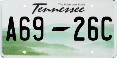 TN license plate A6926C