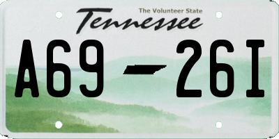 TN license plate A6926I