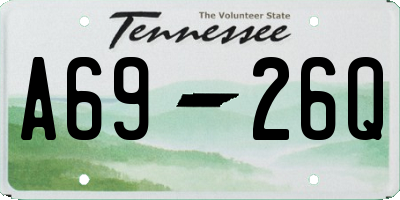TN license plate A6926Q
