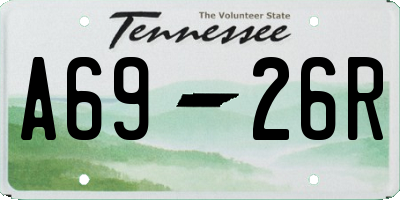 TN license plate A6926R