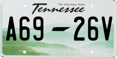 TN license plate A6926V