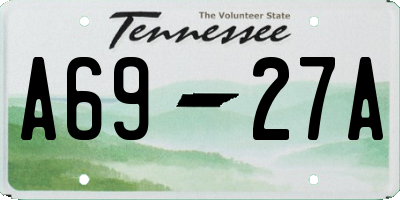 TN license plate A6927A