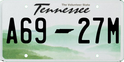TN license plate A6927M