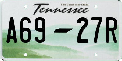 TN license plate A6927R