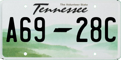 TN license plate A6928C