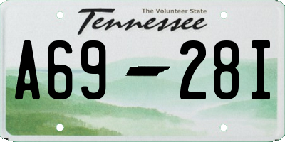 TN license plate A6928I