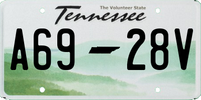 TN license plate A6928V