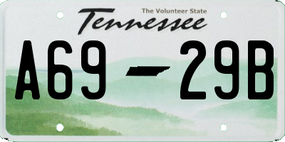 TN license plate A6929B