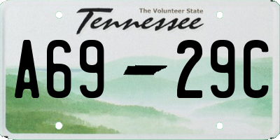 TN license plate A6929C