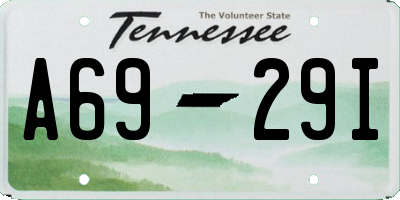 TN license plate A6929I