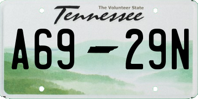 TN license plate A6929N