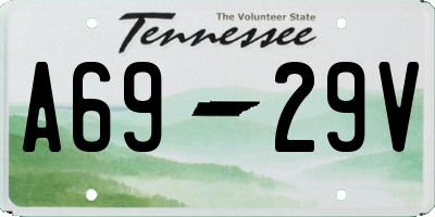 TN license plate A6929V