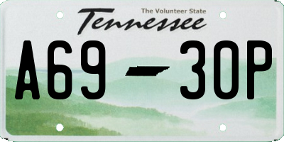 TN license plate A6930P